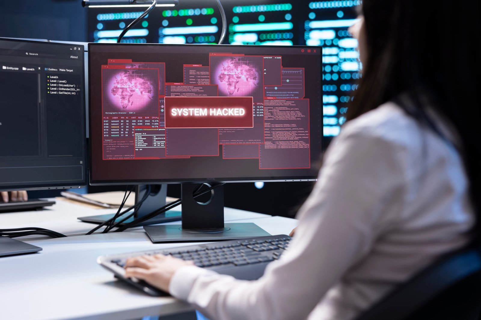 Woman afraid of cyberattack, struggling to save data center